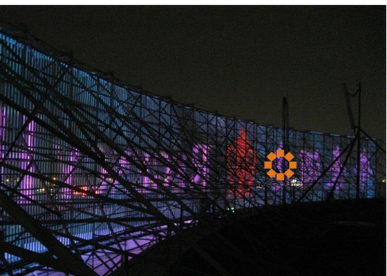 De grote Huur Transparante LEIDENE Vertoning ondertekent de zachte geleide Volledige Kleur van het gordijnscherm P12