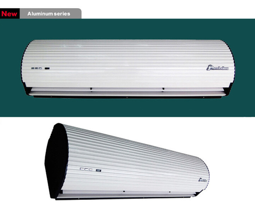 De Luchtgordijn van Theodoor van de manierwind S5 in Aluminiumdekking 13m/s - 16m/s voor deur